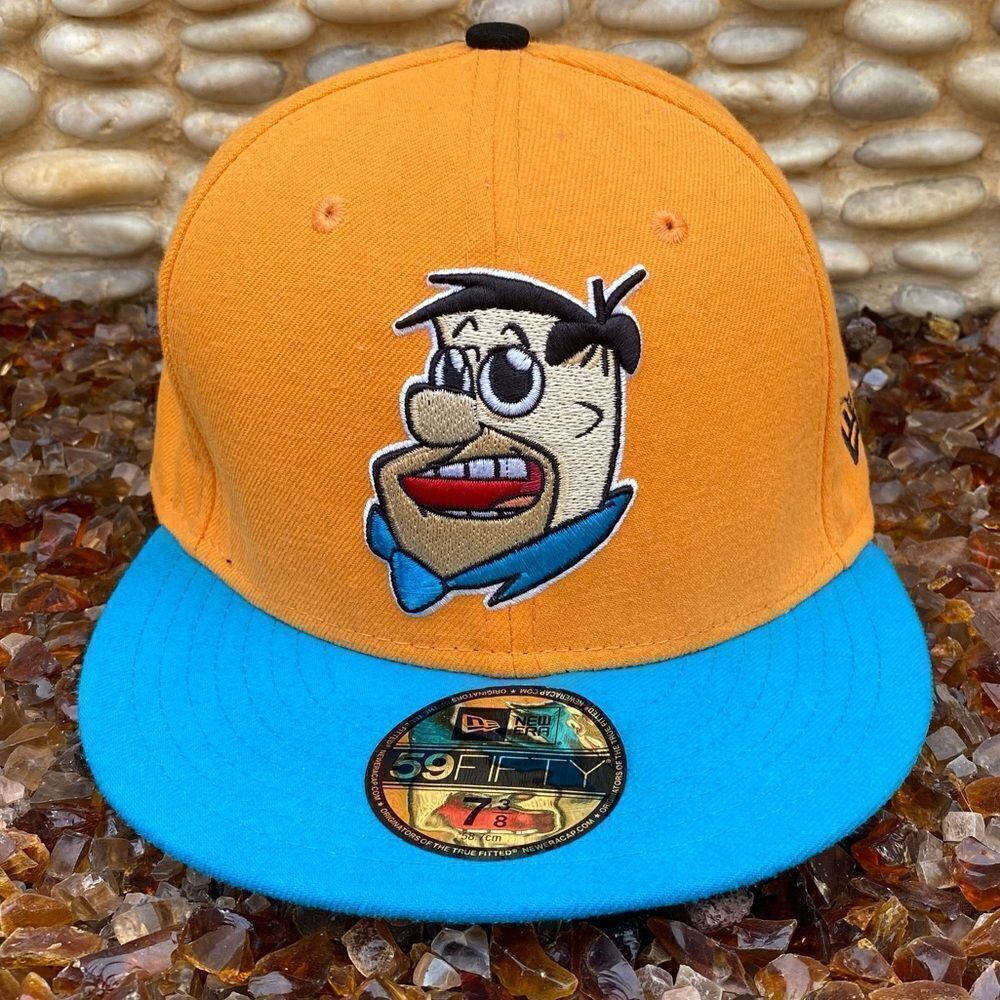 New Era Hana Barbera Fred Flintstone Baseball Cap/Hat Size 7 3/8th. EUC! Cartoon